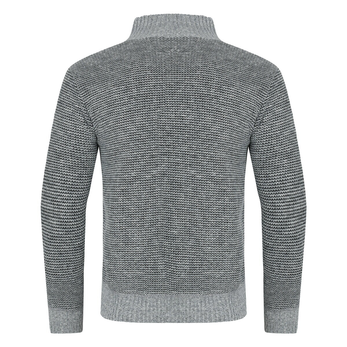 YOUTHUP Mens Stand Collar Pullover Sweater Slim Fit Knit Jacket