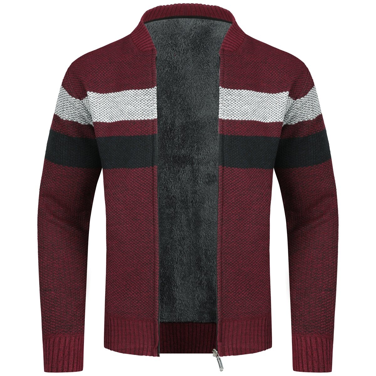 YOUTHUP Mens Casual Slim Full Zip Knitted Cardigan Sweaters