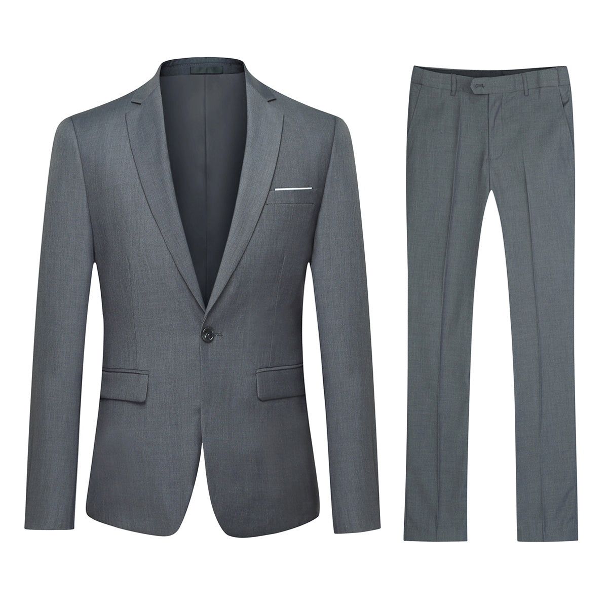 Cloudstyle Men's 2-Piece Suits Slim Fit 1 Button Dress Suit Jacket Blazer & Pants Set