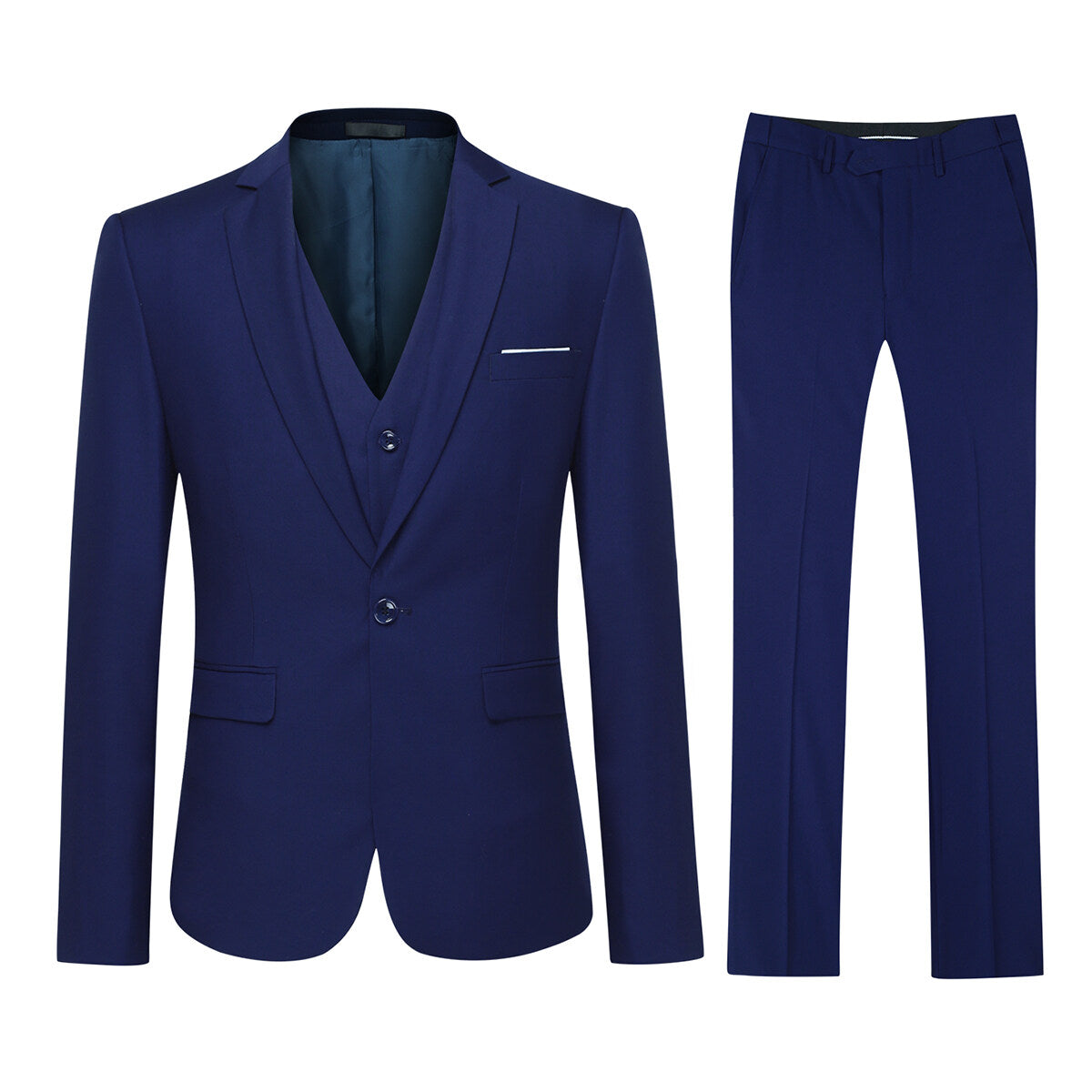 YFFUSHI Mens 3 Piece Business Classic 1 Button Suit Set