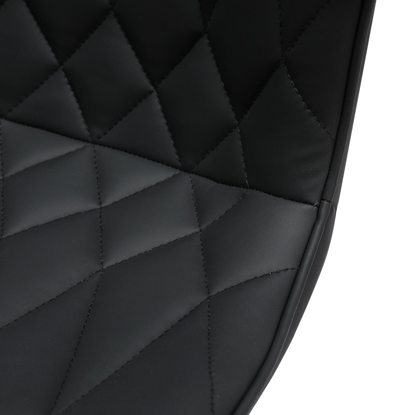 Banco de Bar Ajustável em Pele de Gato com Diamond Quilted*2  HOMEMIYN (53x46x113 cm  - preto)