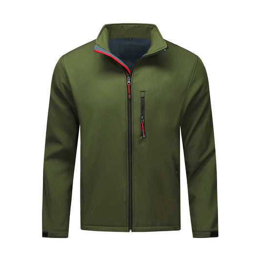 YFFUSHI Mens Lapel Zipper Waterproof Jacket