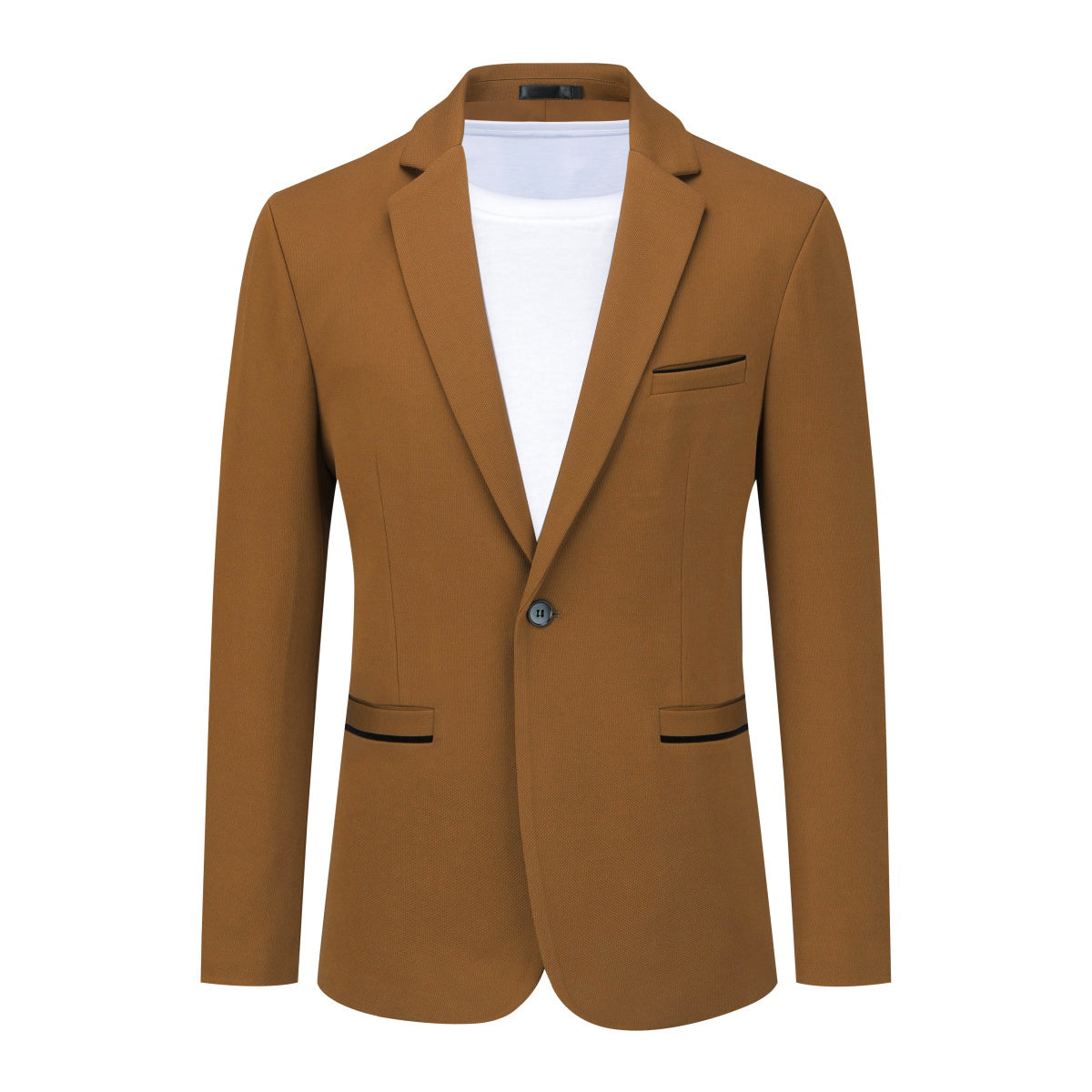 Cloudstyle Men's Suit Jacket One Button Slim Fit  Business Daily Black Blazer