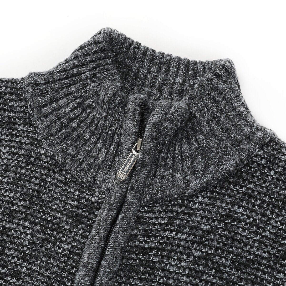 YOUTHUP Mens Stand Collar Pullover Sweater Slim Fit Knit Jacket