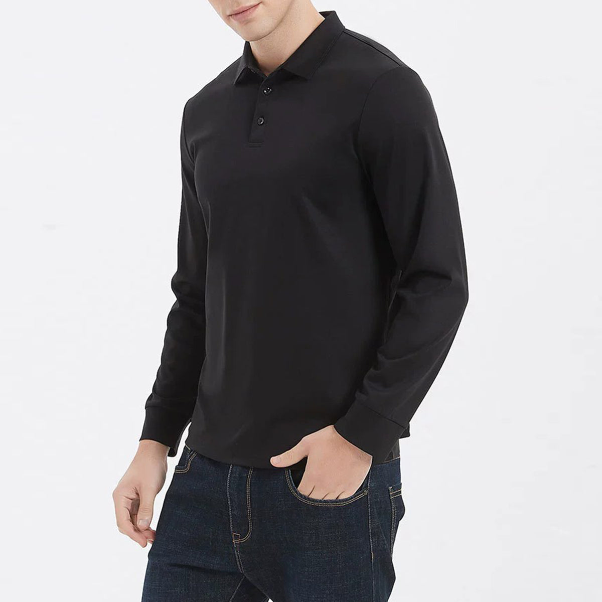 YFFUSHI Mens Soft Mercerized Cotton Long Sleeve Non-iron Shirt