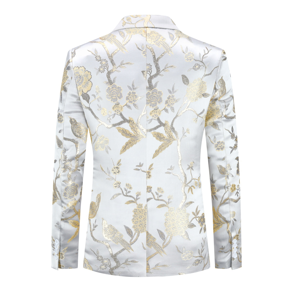 Cloudstyle Men's Embroidery Tux Dress Suit Jacket Formal Print Prom Blazer Dinner Sport Black Coat