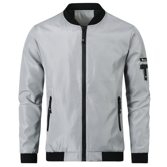 YFFUSHI Mens Lightweight Casual Baseball Sports Cargo Bomber Jacket