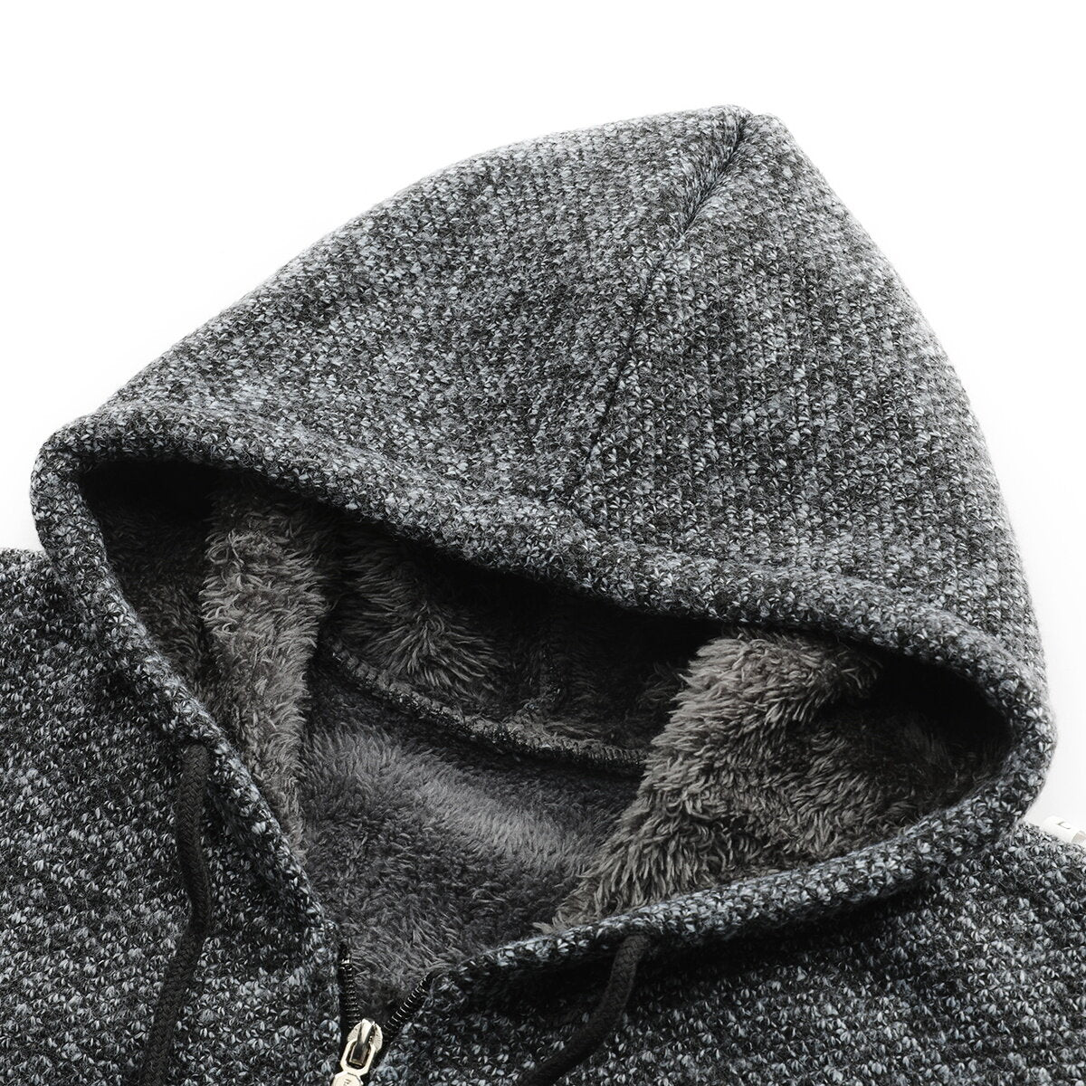 YOUTHUP Mens Knitted Sweater Hooded Zip Cardigan