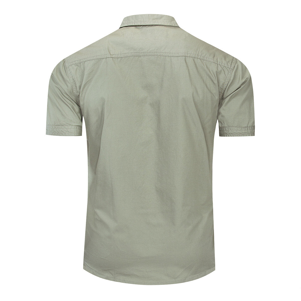 YFFUSHI Mens Short Sleeve Cargo Shirt Vintage Military Casual Tactical