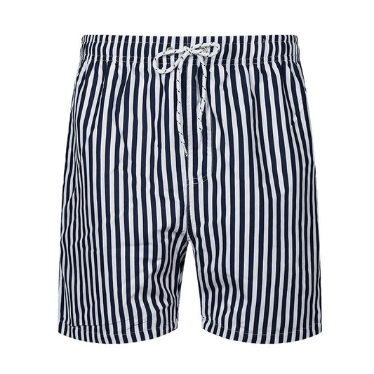 YFFUSHI Mens Summer Swim Breathable Mesh Lining Striped Beach Shorts