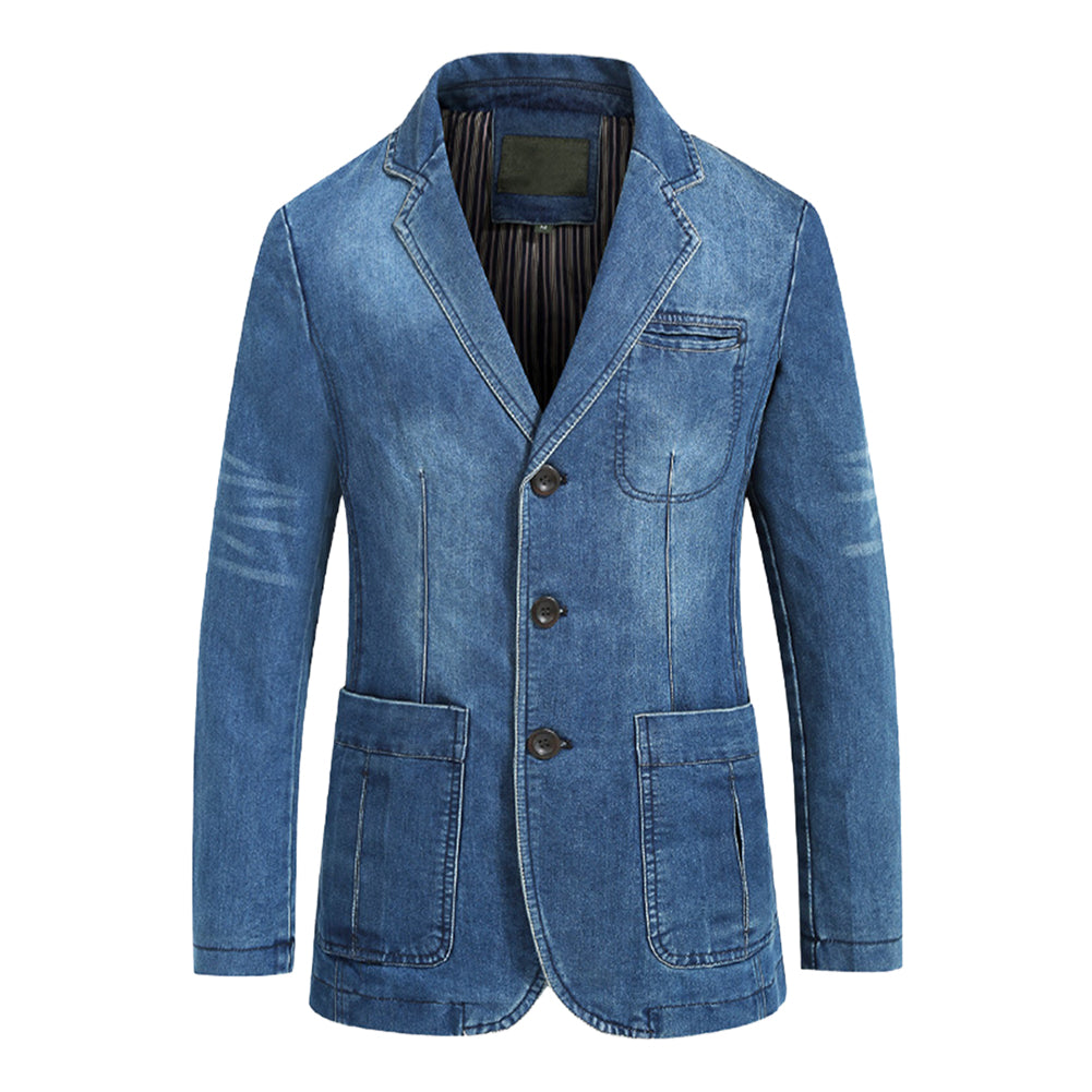 Cloudstyle Mens Casual two Buttons Slim Fit Jacket Lightweight Formal Business Blazer Sport Wathet Coat