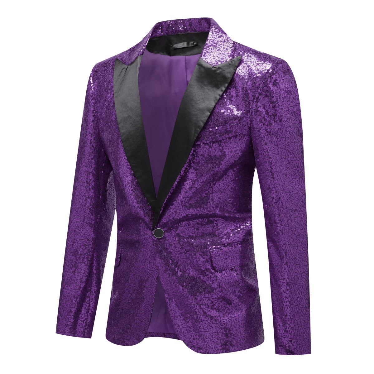 Cloudstyle Mens One Button Sequin Dress Suit Jacket Party Festival Tuxedo Sport Coat