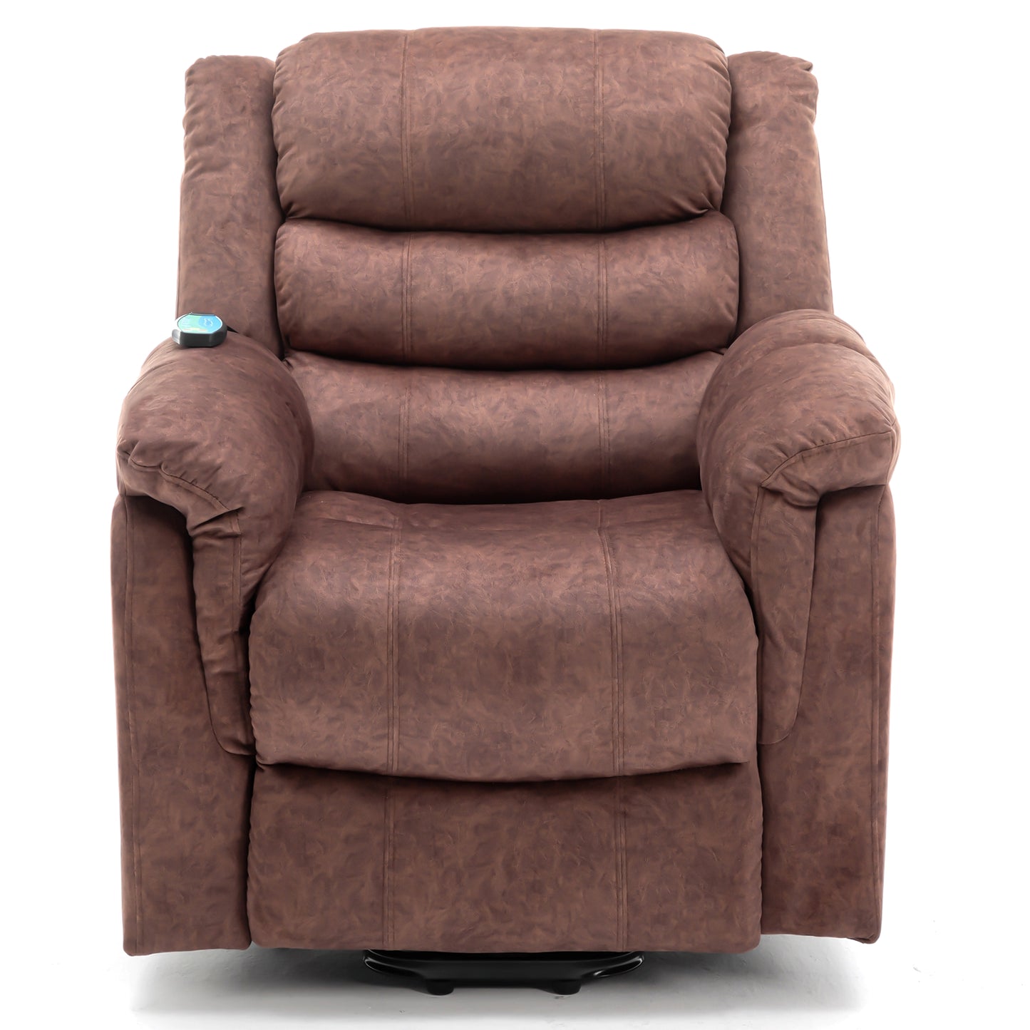 Fauteuil releveur électrique en cuir PU Best Choice Products, fauteuil de massage inclinable, meuble réglable pour le dos, pieds avec 3 positions, port USB, chauffage, porte-gobelets, bouton latéral facile d'accès