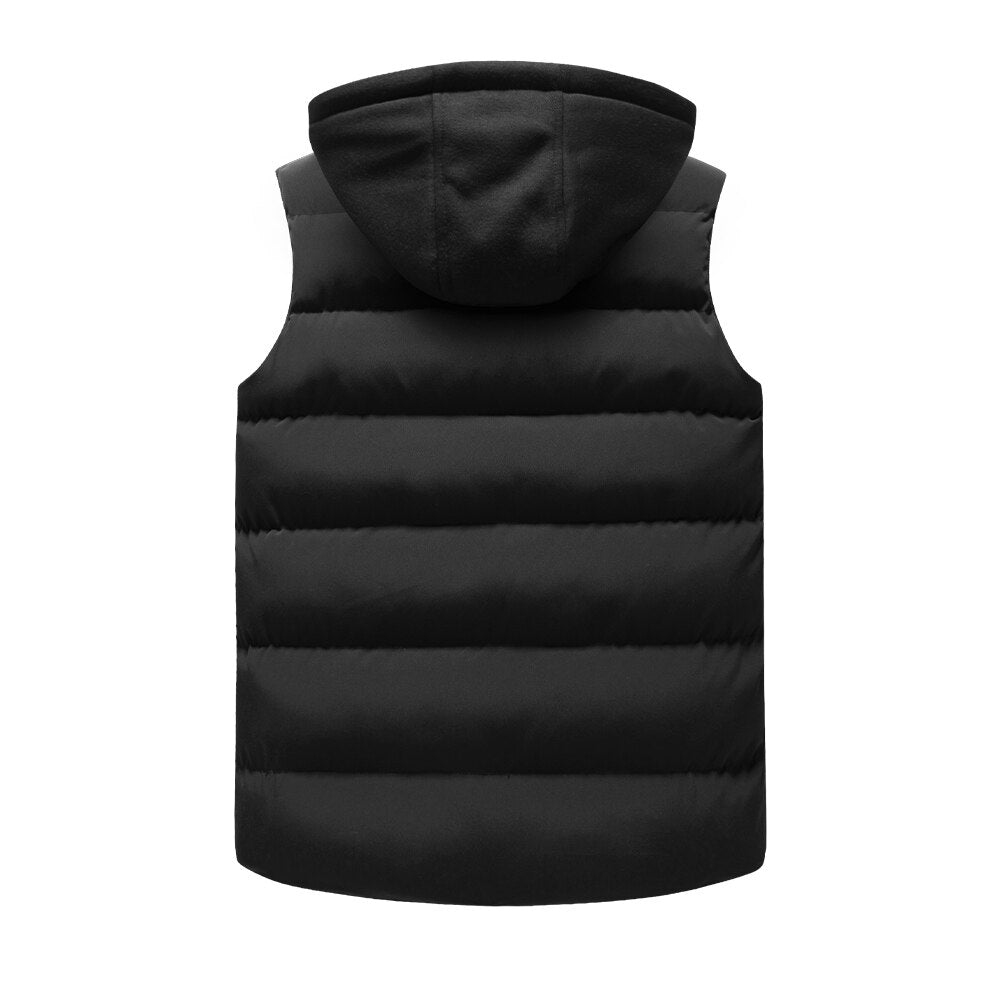 YFFUSHI Mens Hooded Puffer Vest Casual Winter Windproof Quilted Bodywarmer Outdoor