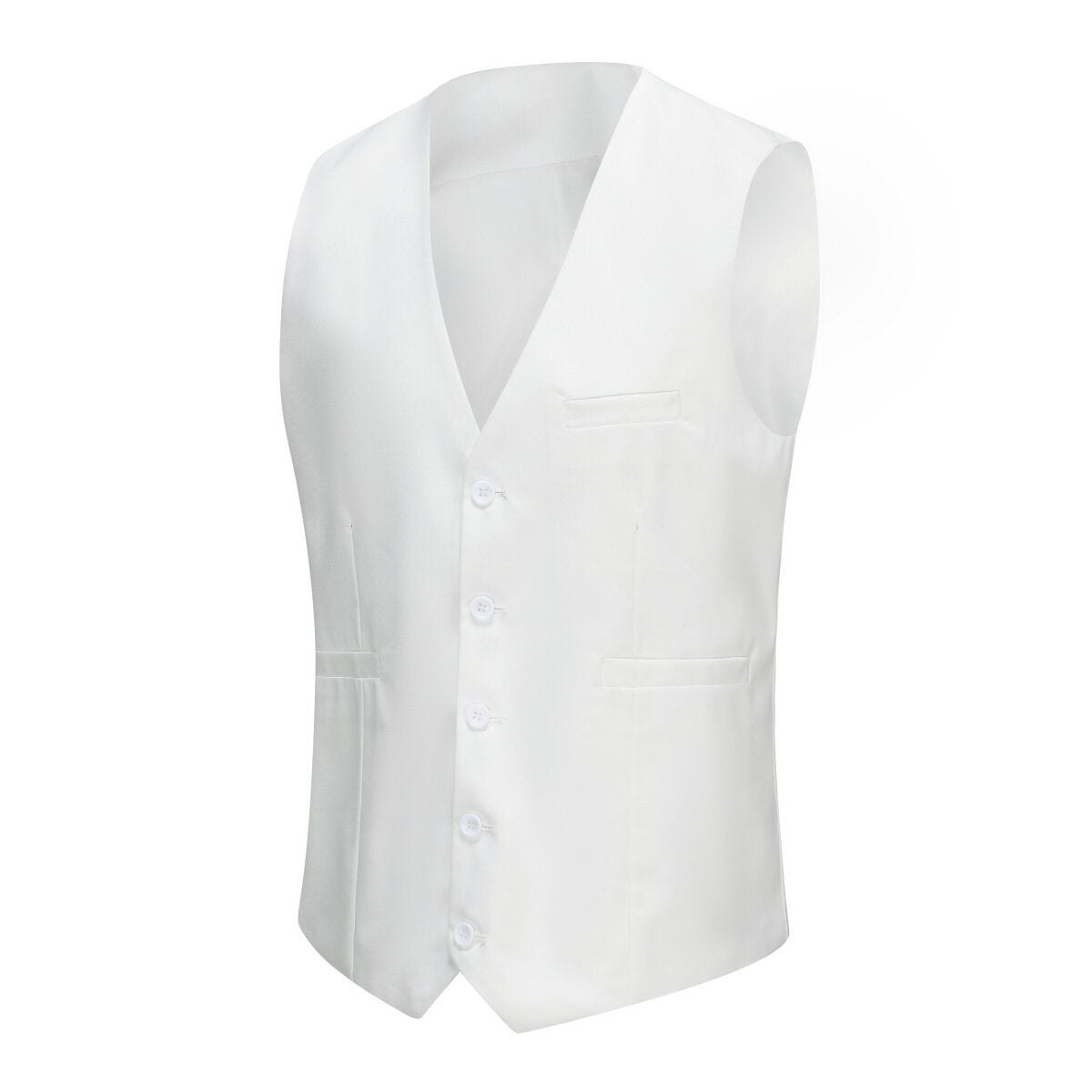YFFUSHI Mens Business Slim Formal Vest Solid Color Breasted Suit Waistcoat
