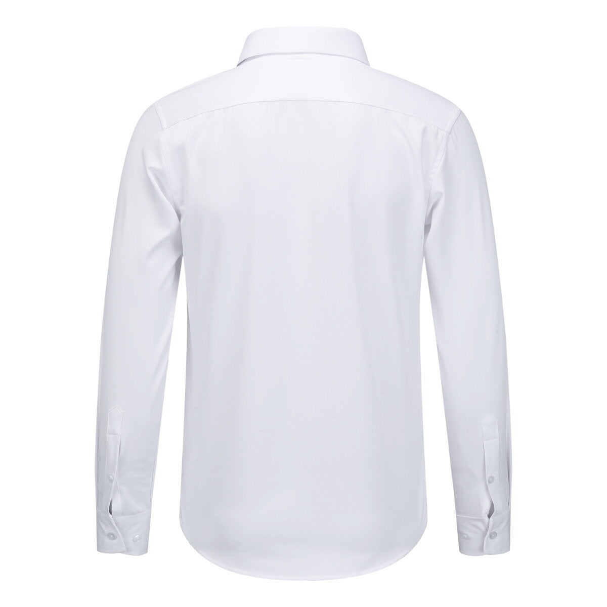 YFFUSHI Mens Business Casual Shirt Solid Color Polyester Long Sleeve Formal Dress