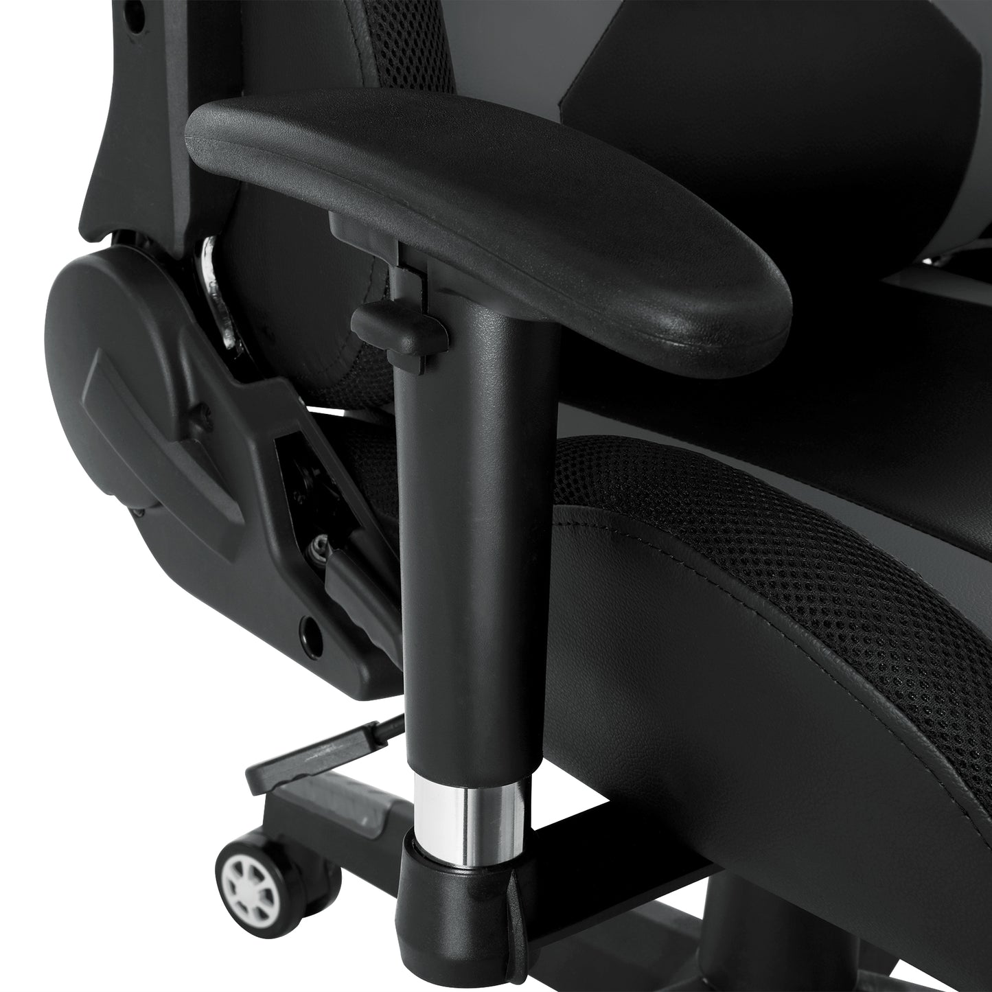 Gamingstoel met RGB LED-verlichting en ingebouwde speakers - Race-style bureaustoel in PU-leder