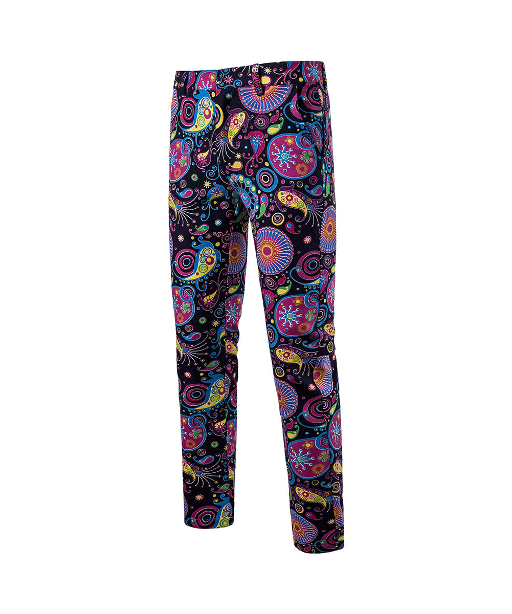 YOUTHUP Mens 2 Piece Ethnic Suit Printed Blazer and Pants