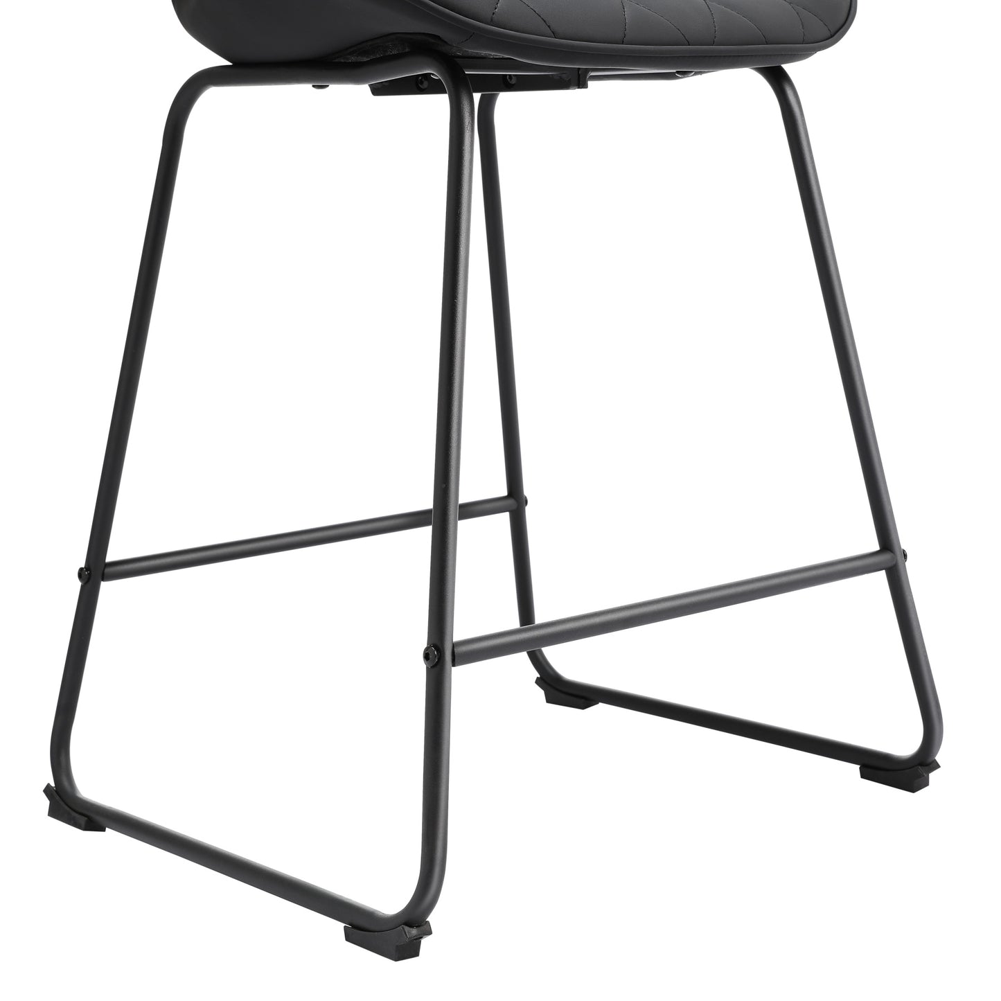 Banco de Bar em Pele de Gato - Diamond Quilted*2 HOMEMIYN (54x53x96 cm - preto)