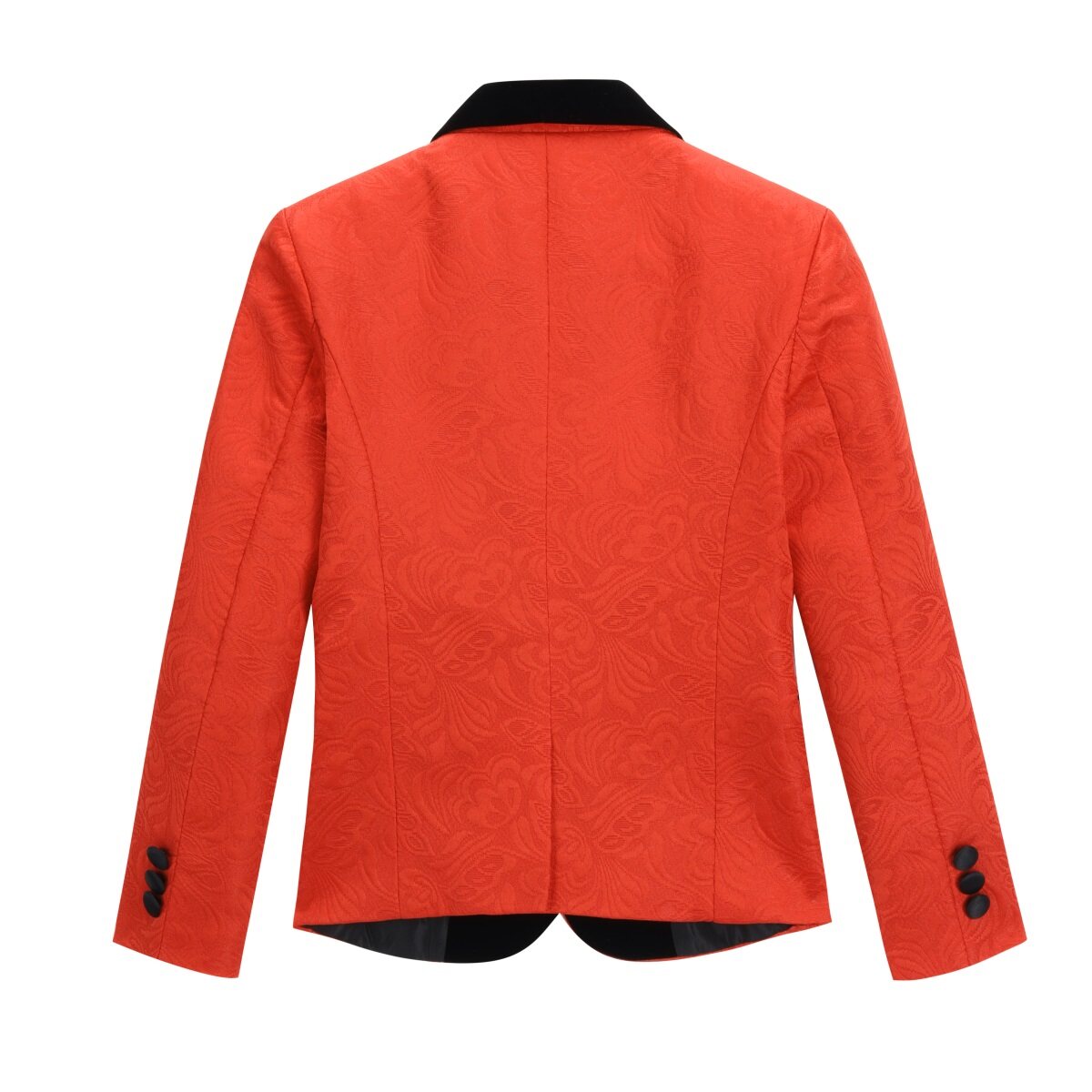YFFUSHI Boys Three-piece Suit Velvet Paisley Embroidered Blazer and Vest and Pants
