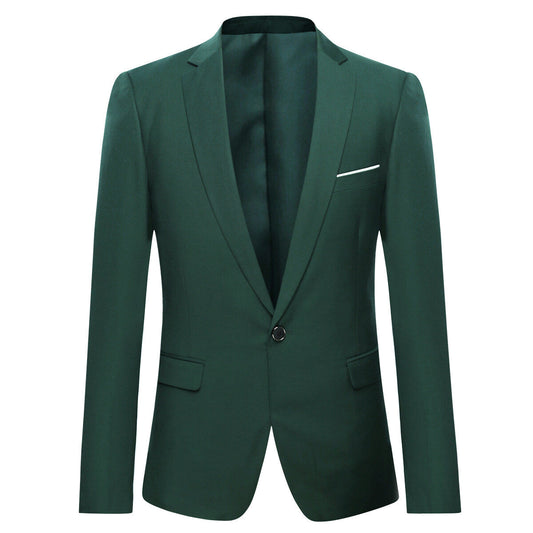YFFUSHI Mens Business Slim Formal 1 Button Suit Jacket
