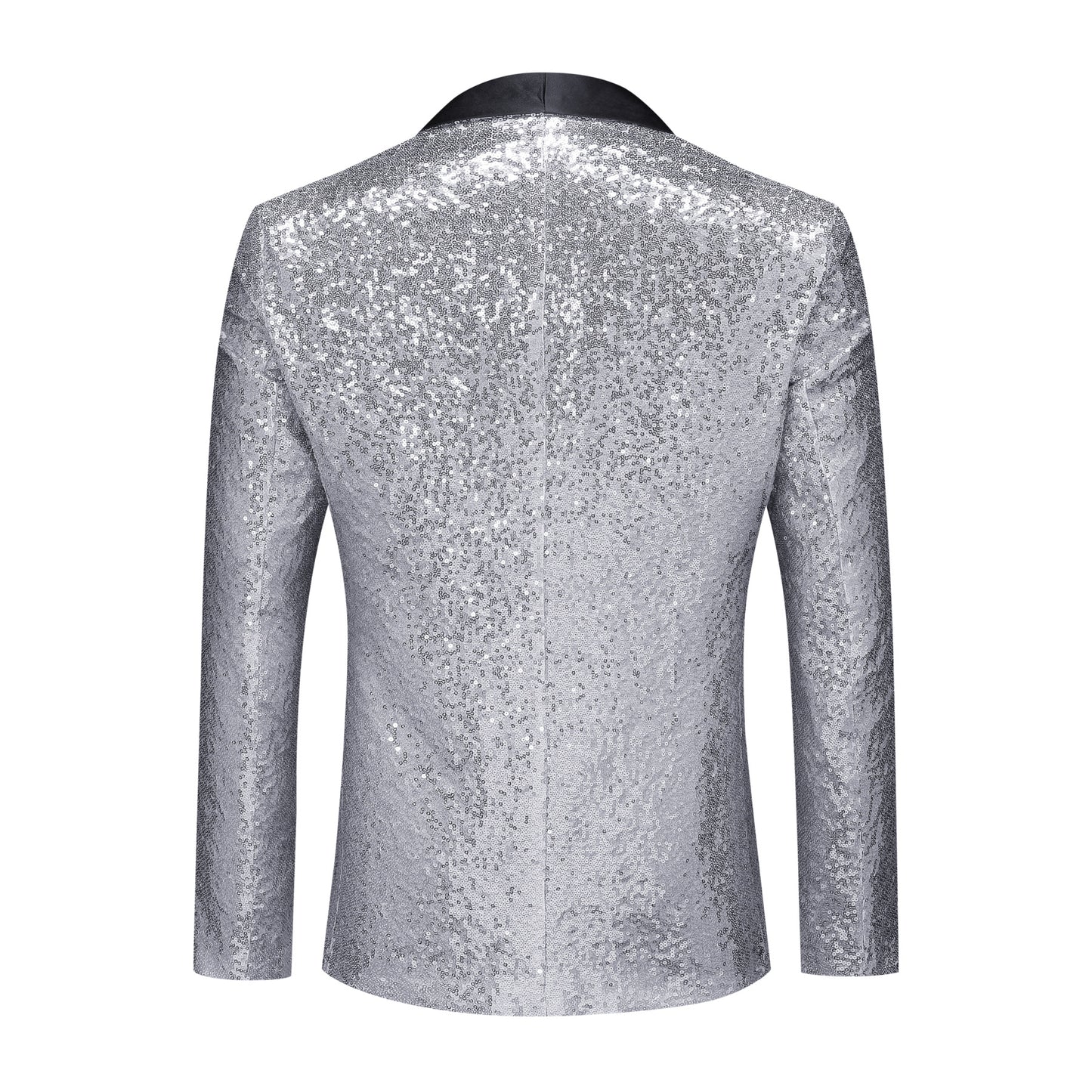YOUTHUP Mens Shiny Sequin Wedding Suit Blazer