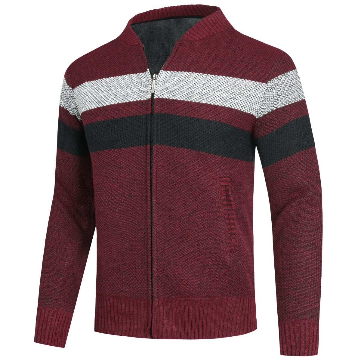 YFFUSHI Mens Casual Slim Full Zip Knitted Cardigan Sweaters
