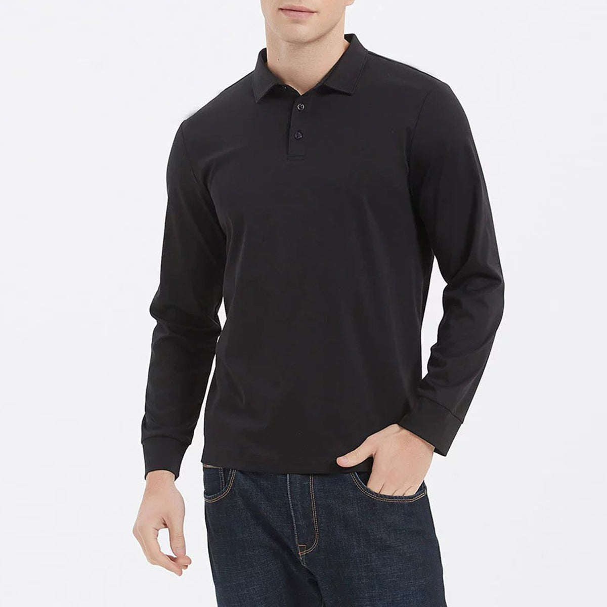 YFFUSHI Mens Soft Mercerized Cotton Long Sleeve Non-iron Shirt