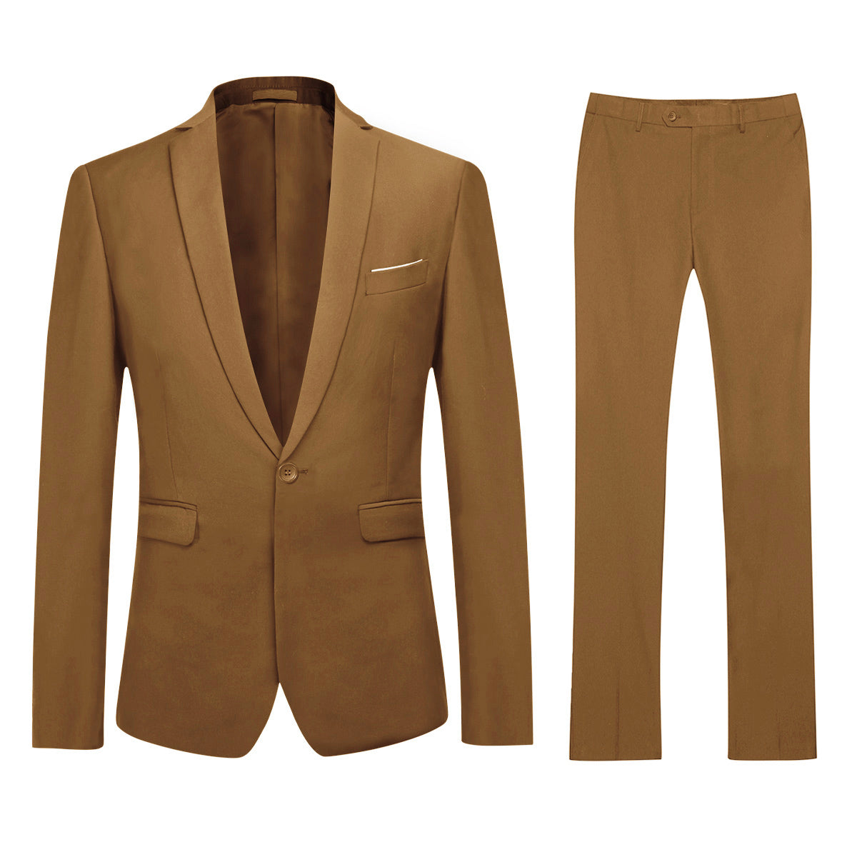 Cloudstyle Mens 3-Piece Suit Notched Lapel One Button Slim Fit Formal Jacket Vest Pants Set