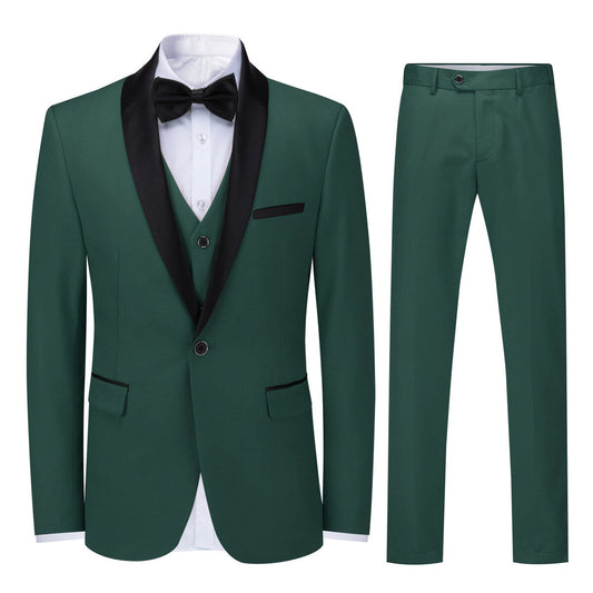 YFFUSHI Mens 3Pce Wedding Banquet Business Suit Slim Fit Blazer and Vest and Pants