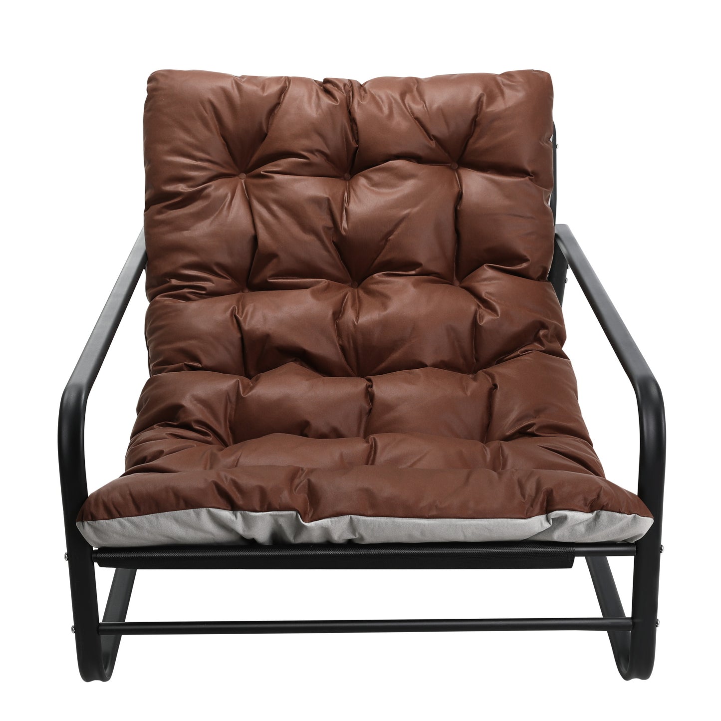 Cadeira de jardim HOMEMIYN (116,5 x 92 x 72cm - aço - braun)
