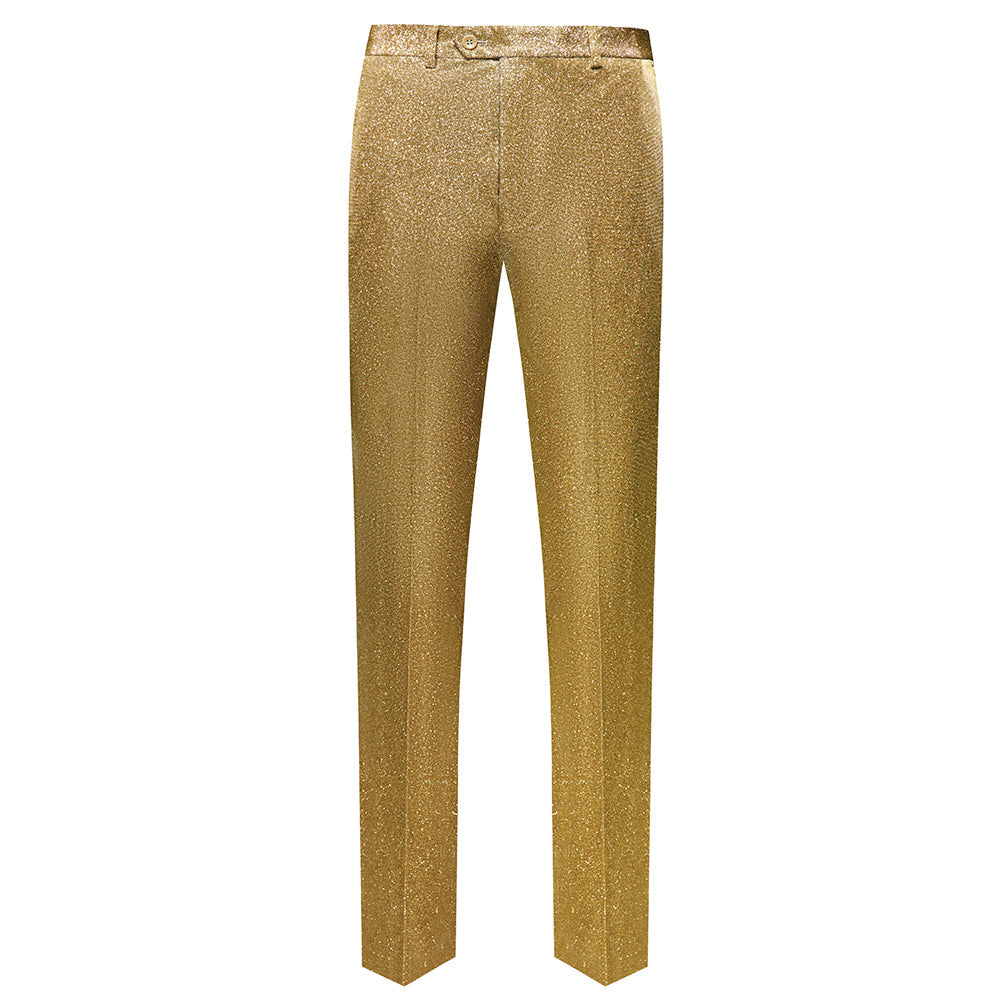 Mens 2 Piece Shiny Business Suit Party Blazer and Pants