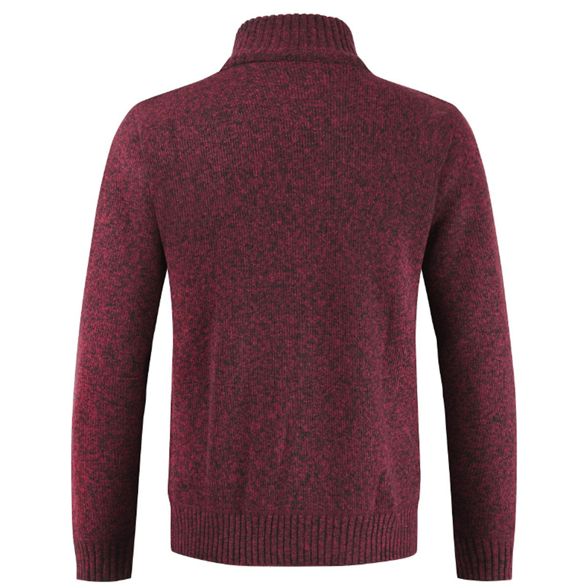 YFFUSHI Mens Winter Cardigan Fleece Lined Knitted Coat Stand Collar Thick Sweater