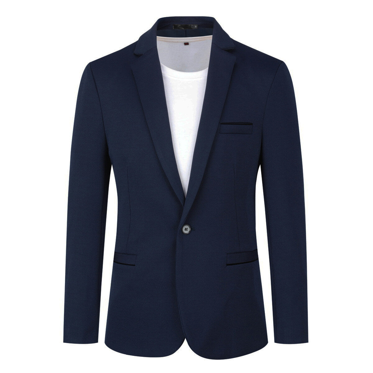 YFFUSHI Mens Slim Fit Blazer 1 Button Single Breasted Formal Business Suit Jacket