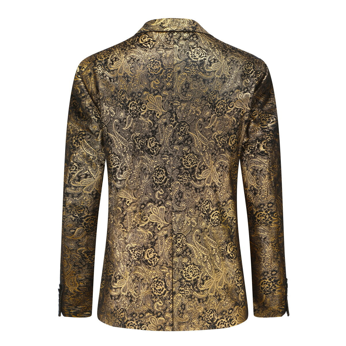 YFFUSHI Mens Paisley Print Blazer Casual Slim Fit 1 Button Suit Jacket