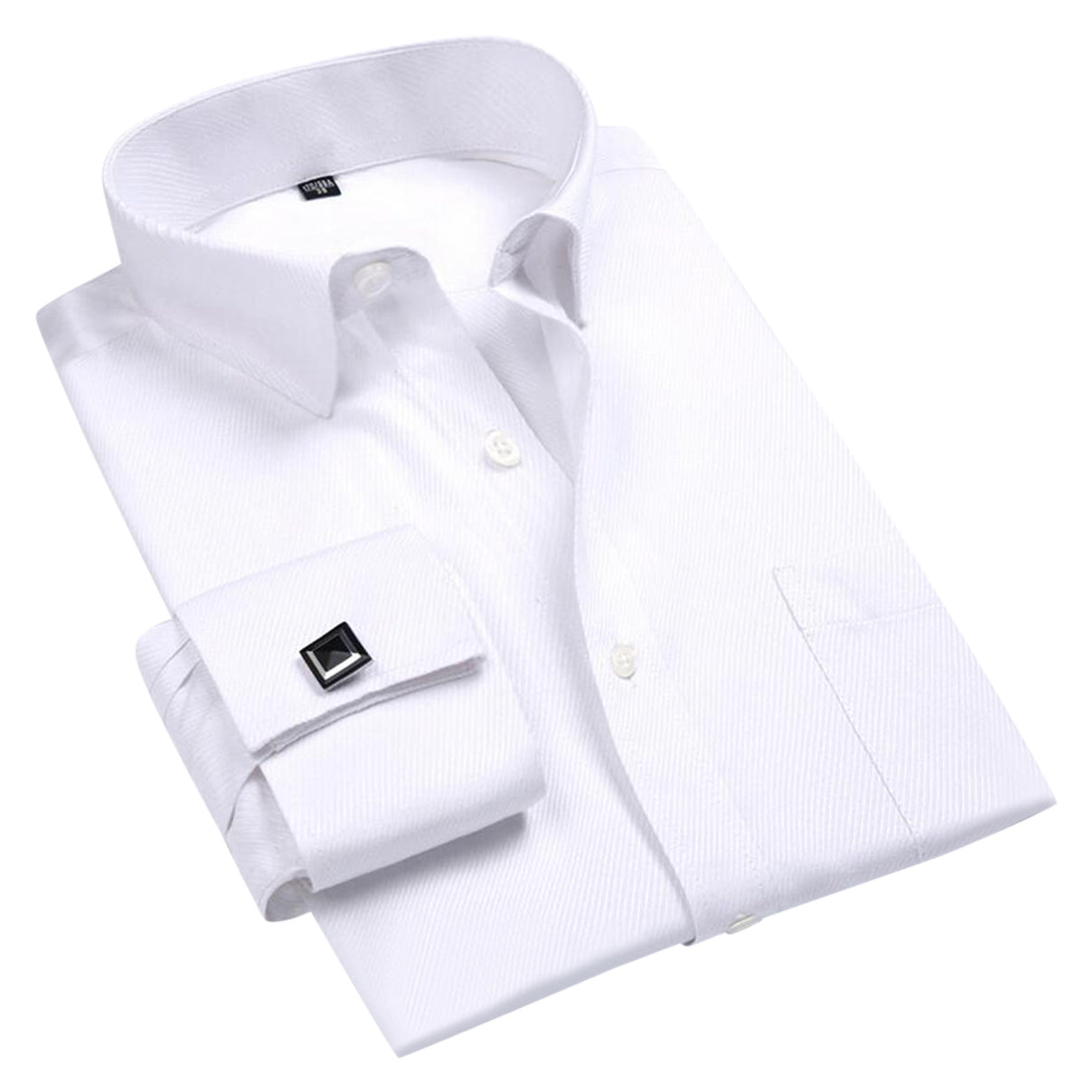Cloudstyle Men's Dress Shirt Slim Fit Button Down Stripe Checked Shirt