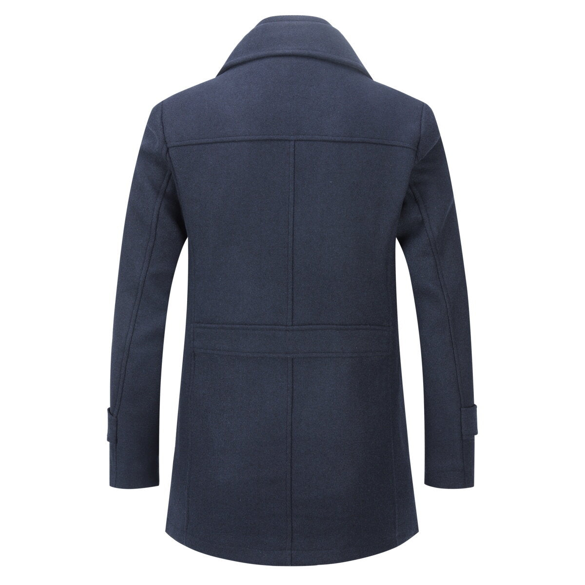 YFFUSHI Mens Wool Trench Coat Winter Thick Business Military with Removable Inner Collar