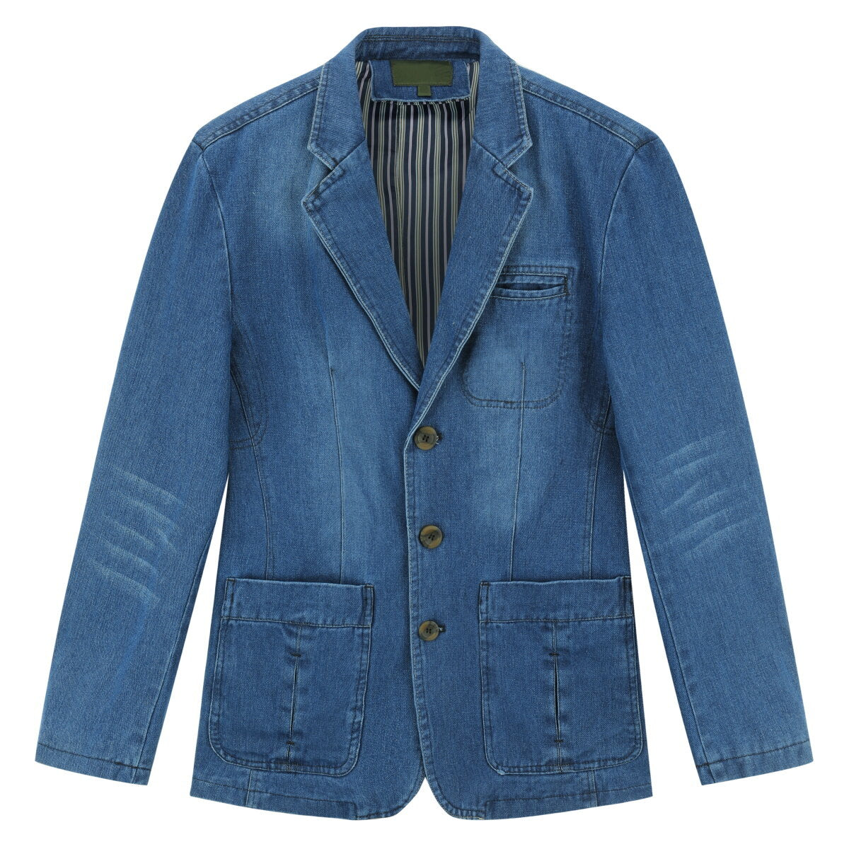 YFFUSHI Mens Suits Jackets Denim Slim Fit Blazer