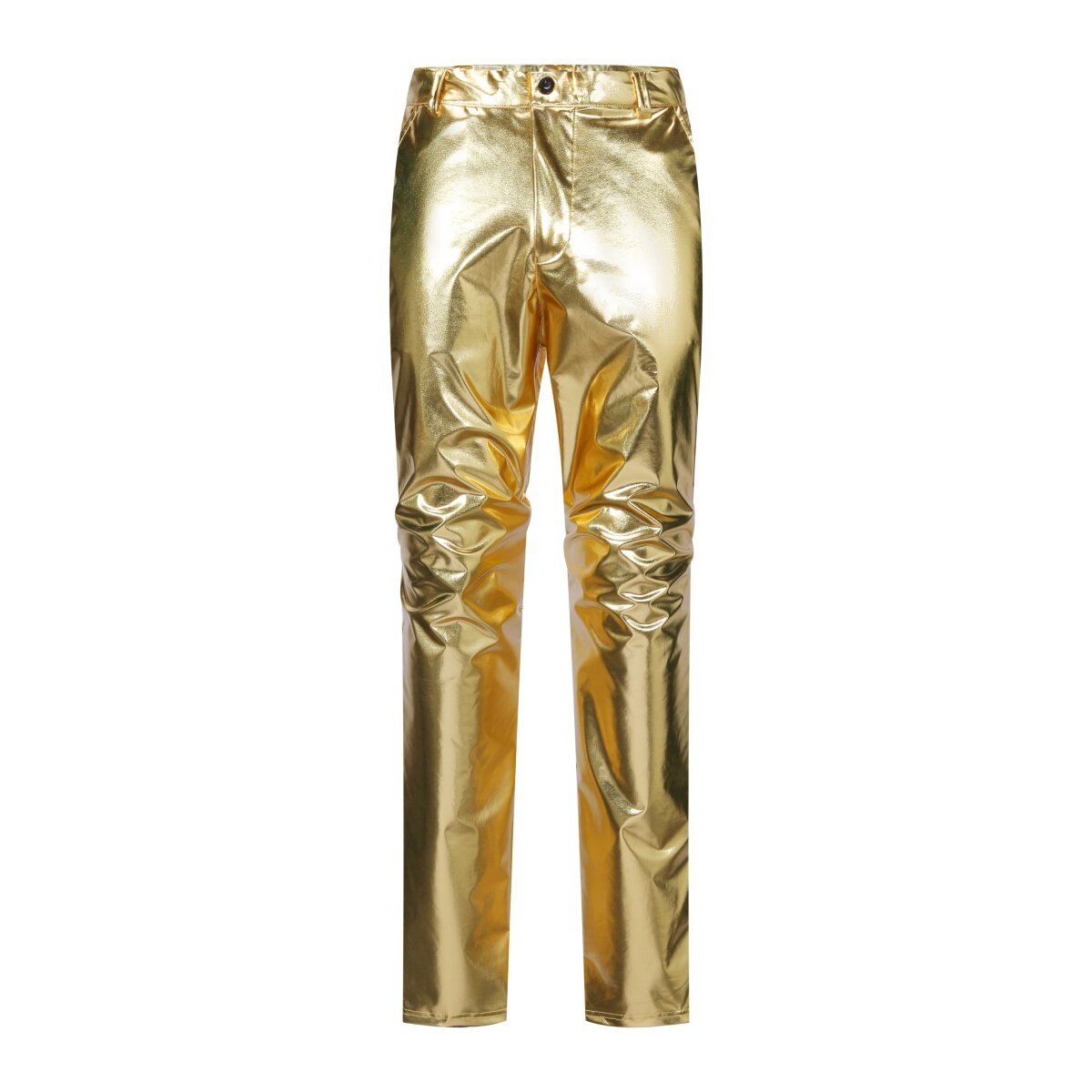 YOUTHUP Mens 2Pce Suit Glossy Shiny Tuxedo Waterproof Blazer and Pants