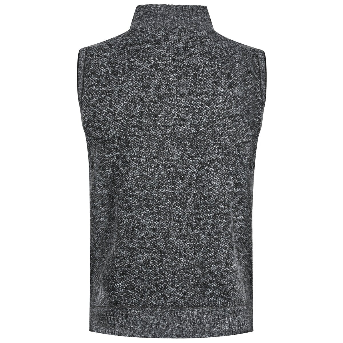 YOUTHUP Mens Knitted Gilet Fleece Lining Quilted Cardigan