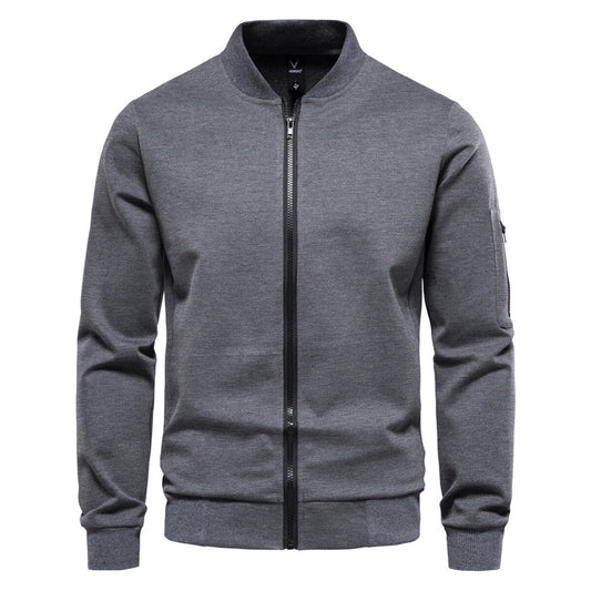 YFFUSHI Mens Sports Casual Stand Collar Bomber Jacket