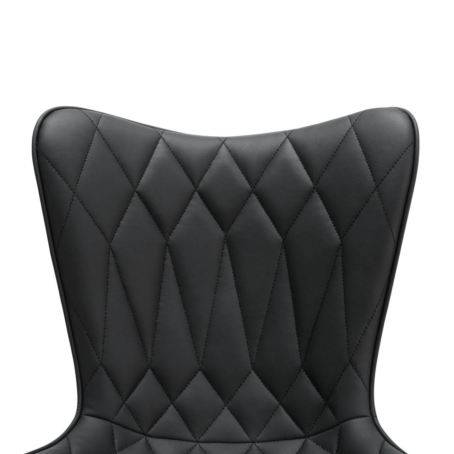 Cadeira em Pele de Gato com Diamond Quilted*2 HOMEMIYN (54x53x96 cm - preto)