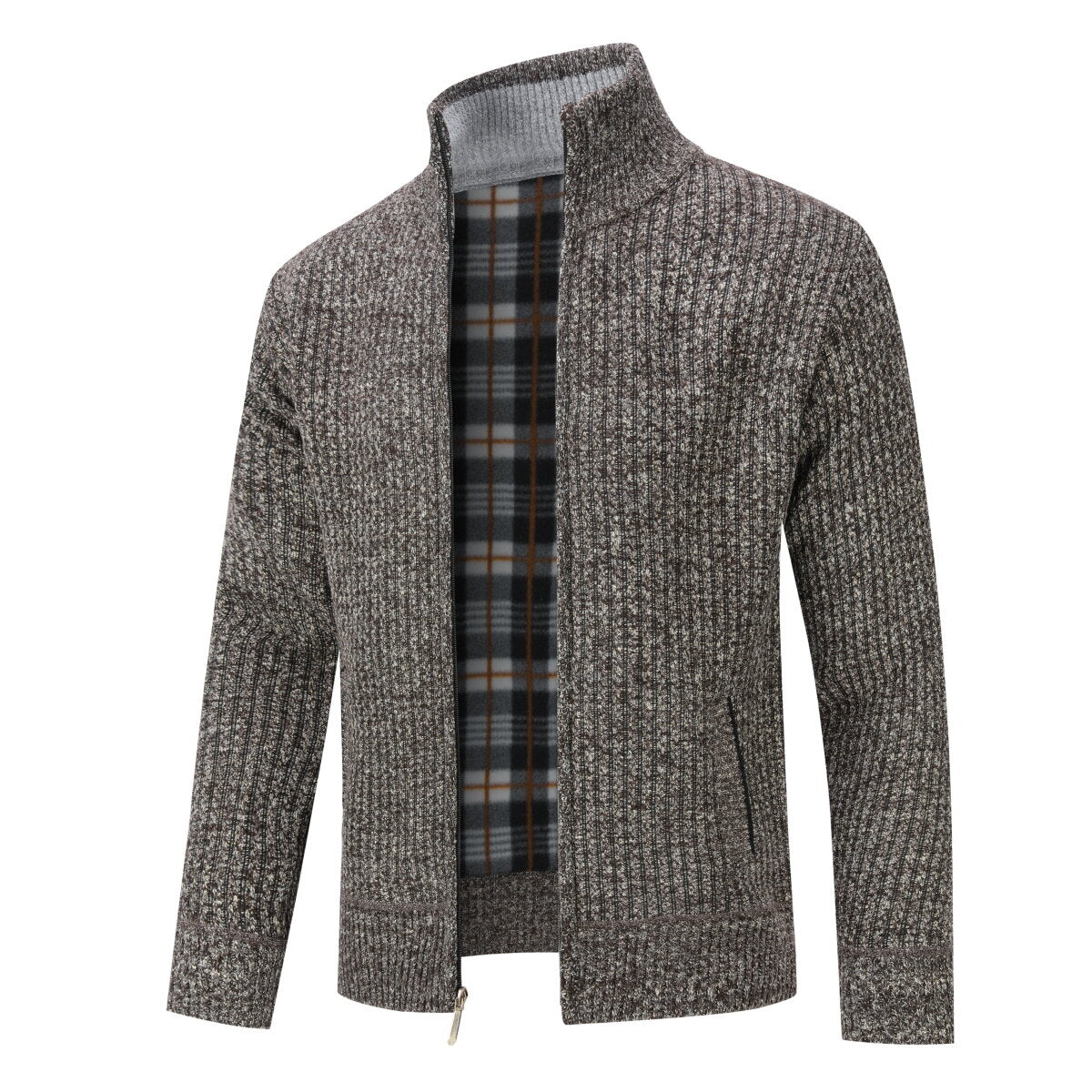 YOUTHUP Mens Slim Fit Solid Color Knit Cardigan