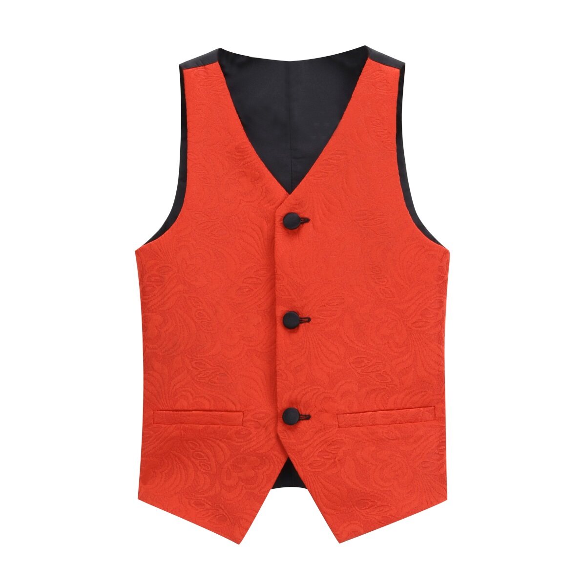 YFFUSHI Boys Three-piece Suit Velvet Paisley Embroidered Blazer and Vest and Pants