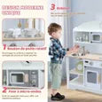 Cocina infantil de madera multifuncional: juguete de aprendizaje creativo con características de seguridad y diseño moderno