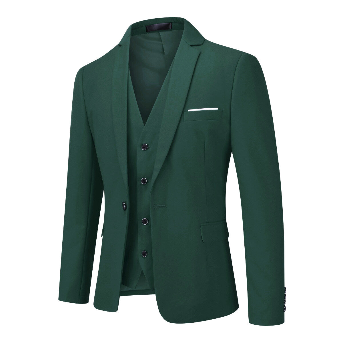 YFFUSHI Mens 3 Piece Business Slim Formal 1 Button Suit Set