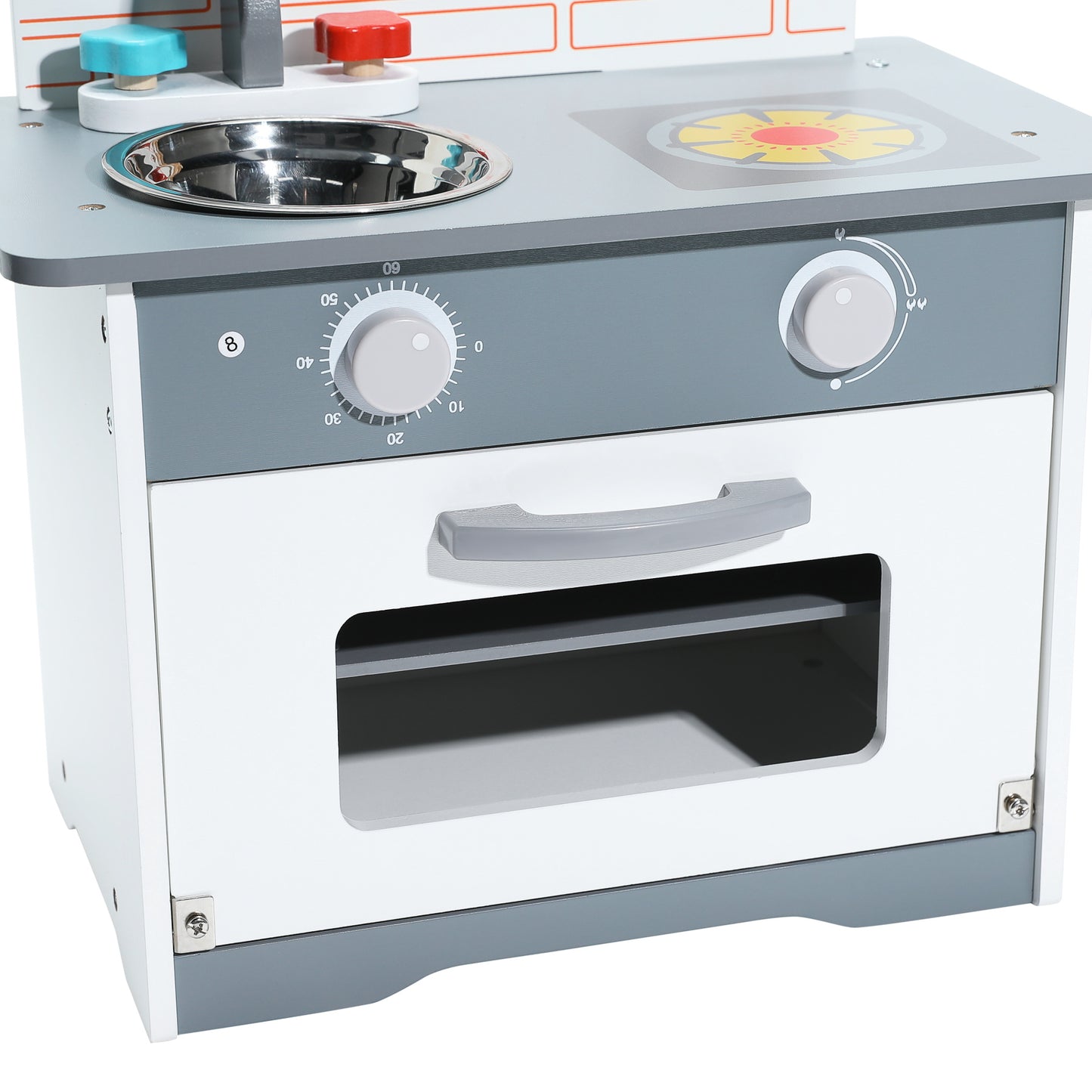 Conjunto de cozinha de canto infantil de brinquedo de madeira HOMEMIYN