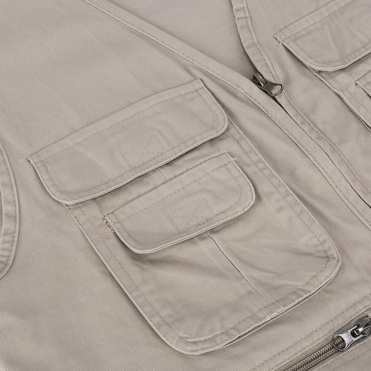 YFFUSHI Mens Multi Pocket Cargo Utility Safari Outdoor Fishing Hunting Vest