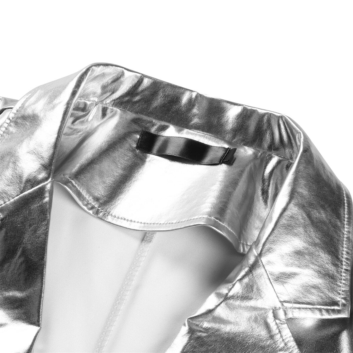 YOUTHUP Mens 2Pce Suit Glossy Shiny Tuxedo Waterproof Blazer and Pants