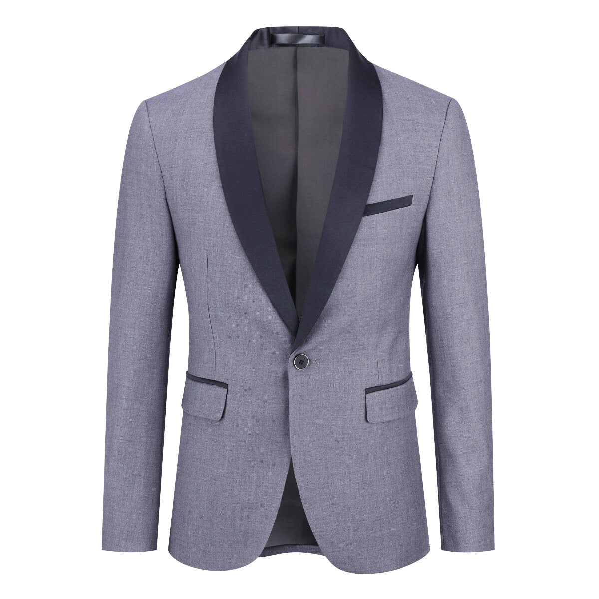 YFFUSHI Mens 2 Piece Formal Shawl Lapel Slim Dress Suit Set